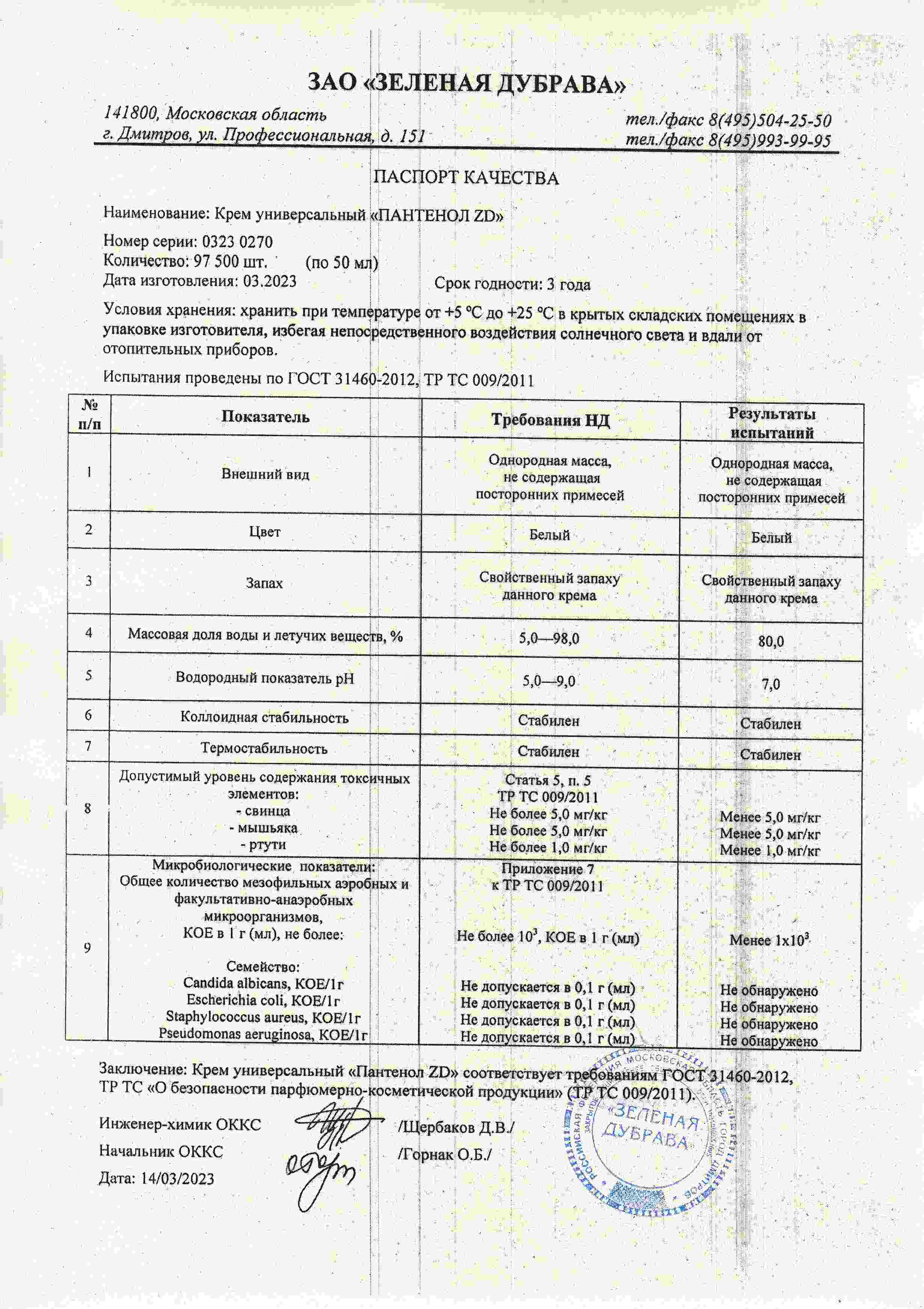 Паспорт №032023